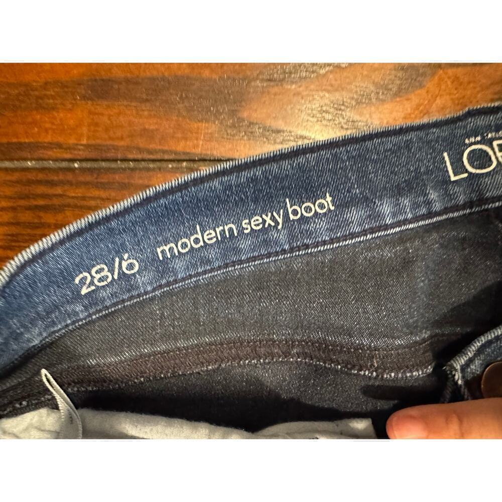 Ann Taylor LOFT  modern sexy western coastal, cowgirl bootcut jeans size 28 - Picture 9 of 9